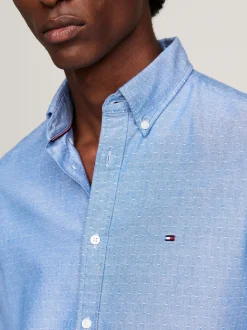 Koszule*Tommy Hilfiger Koszula O Wąskim Kroju Z Bawełny Dobby VIBRANT INDIGO