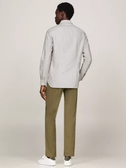 Koszule*Tommy Hilfiger Koszula O Wąskim Kroju Z Bawełny Dobby ARMY GREEN