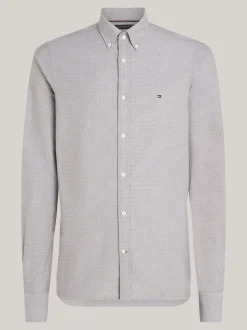 Koszule*Tommy Hilfiger Koszula O Wąskim Kroju Z Bawełny Dobby ARMY GREEN
