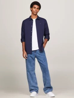 Koszule*Tommy Hilfiger Koszula O Wąskim Kroju Ze Stretchem BLACK IRIS