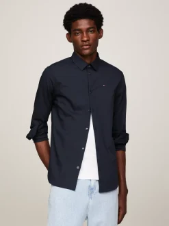 Koszule*Tommy Hilfiger Koszula O Wąskim Kroju Ze Stretchem TOMMY BLACK