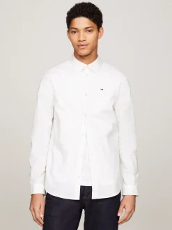 Koszule*Tommy Hilfiger Koszula O Wąskim Kroju Ze Stretchem CLASSIC WHITE