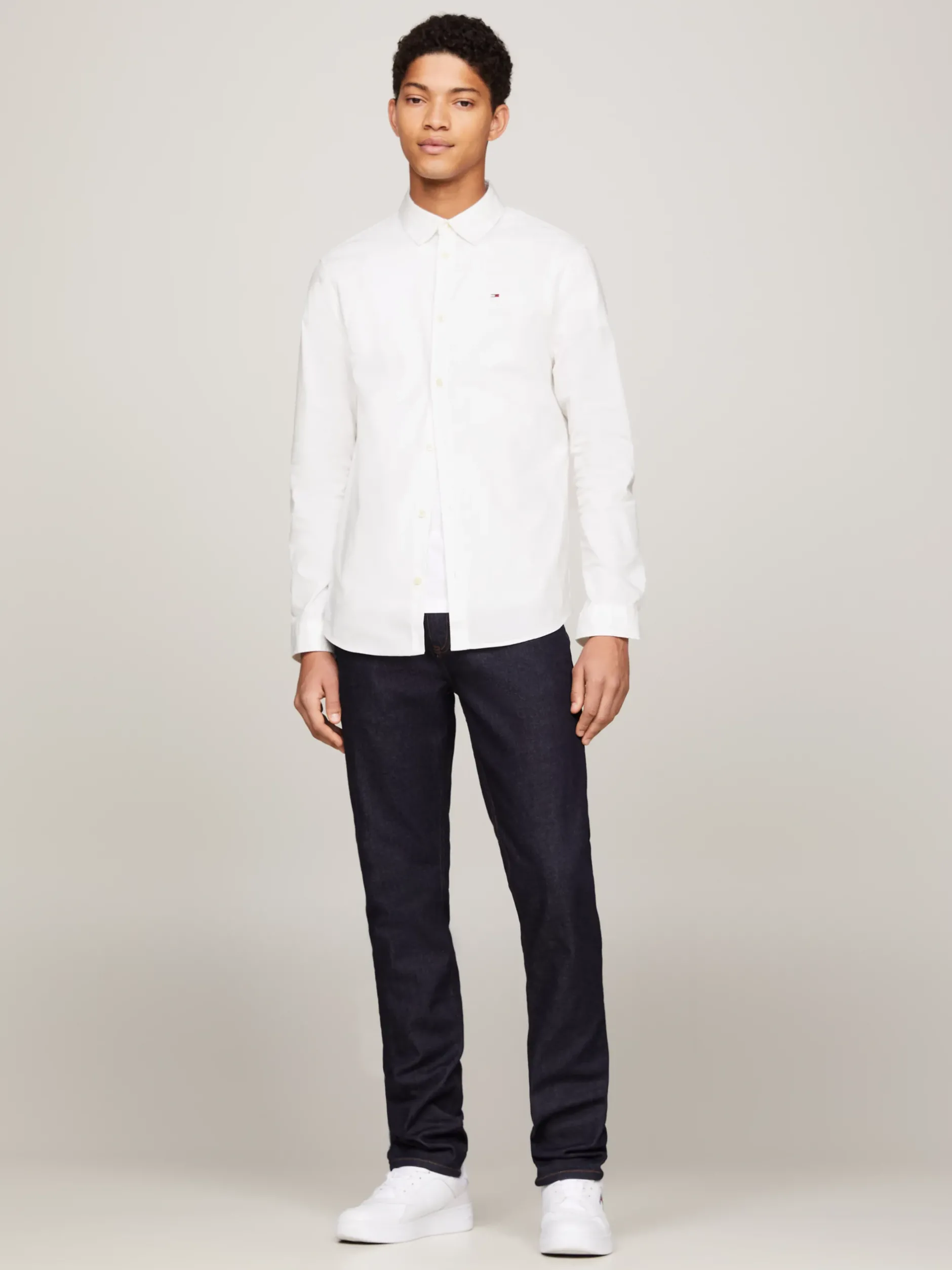 Koszule*Tommy Hilfiger Koszula O Wąskim Kroju Ze Stretchem CLASSIC WHITE