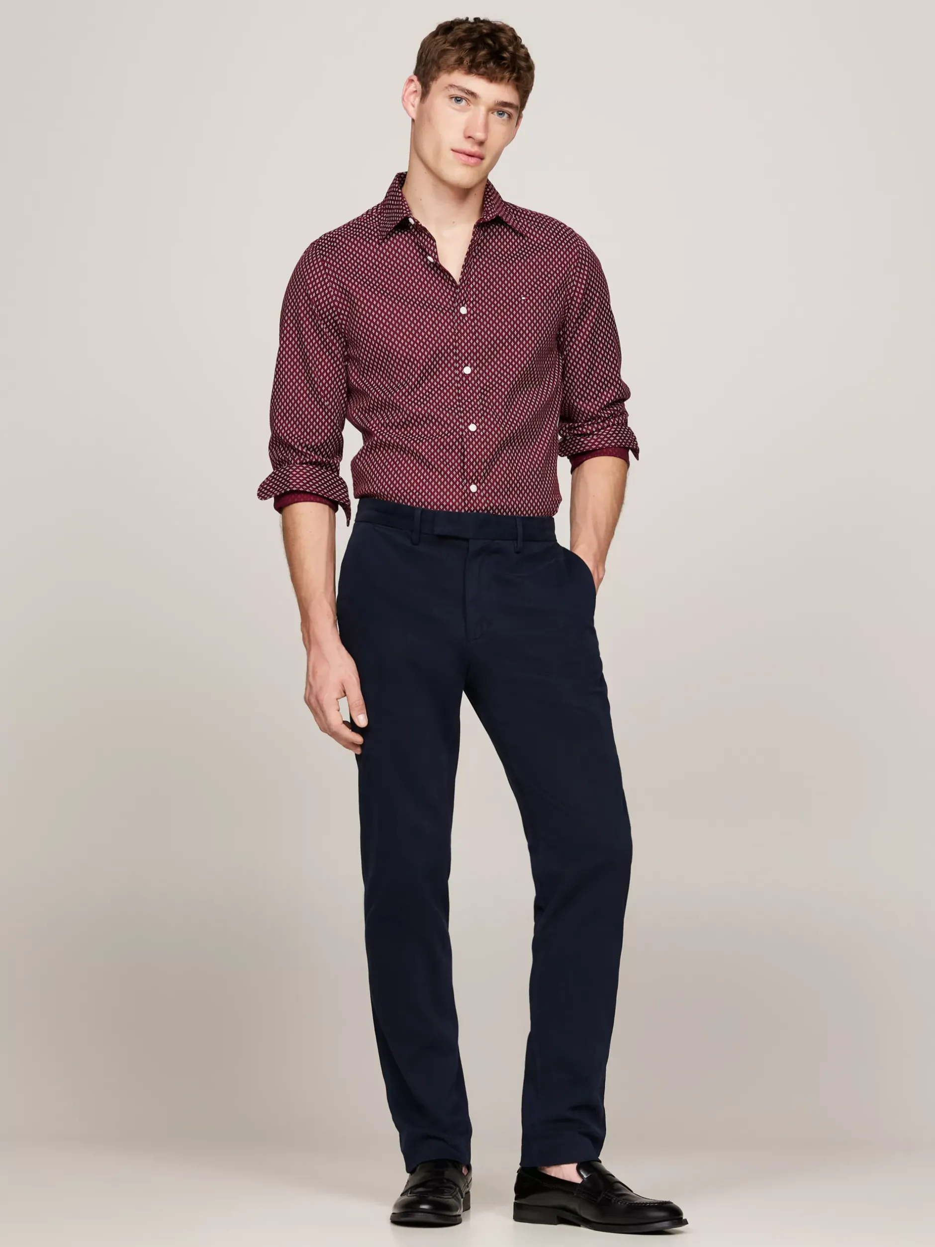 Koszule*Tommy Hilfiger Koszula O Wąskim Kroju Ze Wzorem ROUGE / MULTI