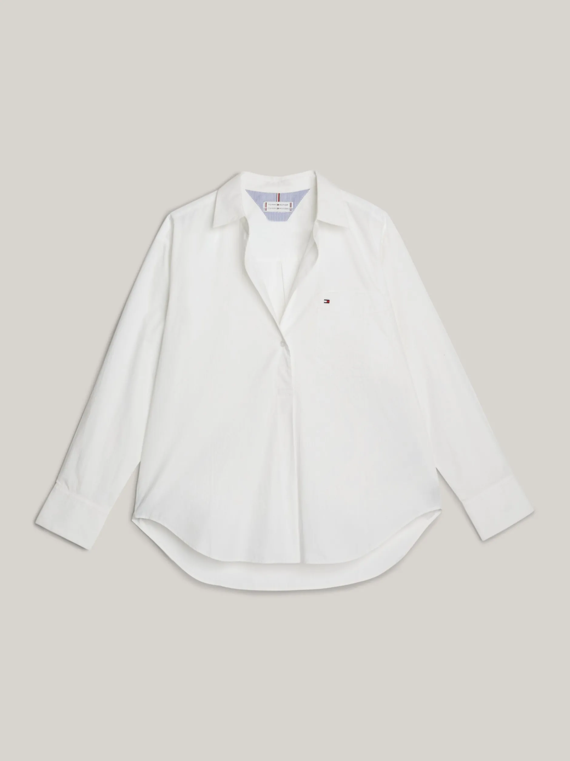 Koszule & Bluzki*Tommy Hilfiger Koszula Oversize Z Kolekcji Adaptive TH OPTIC WHITE