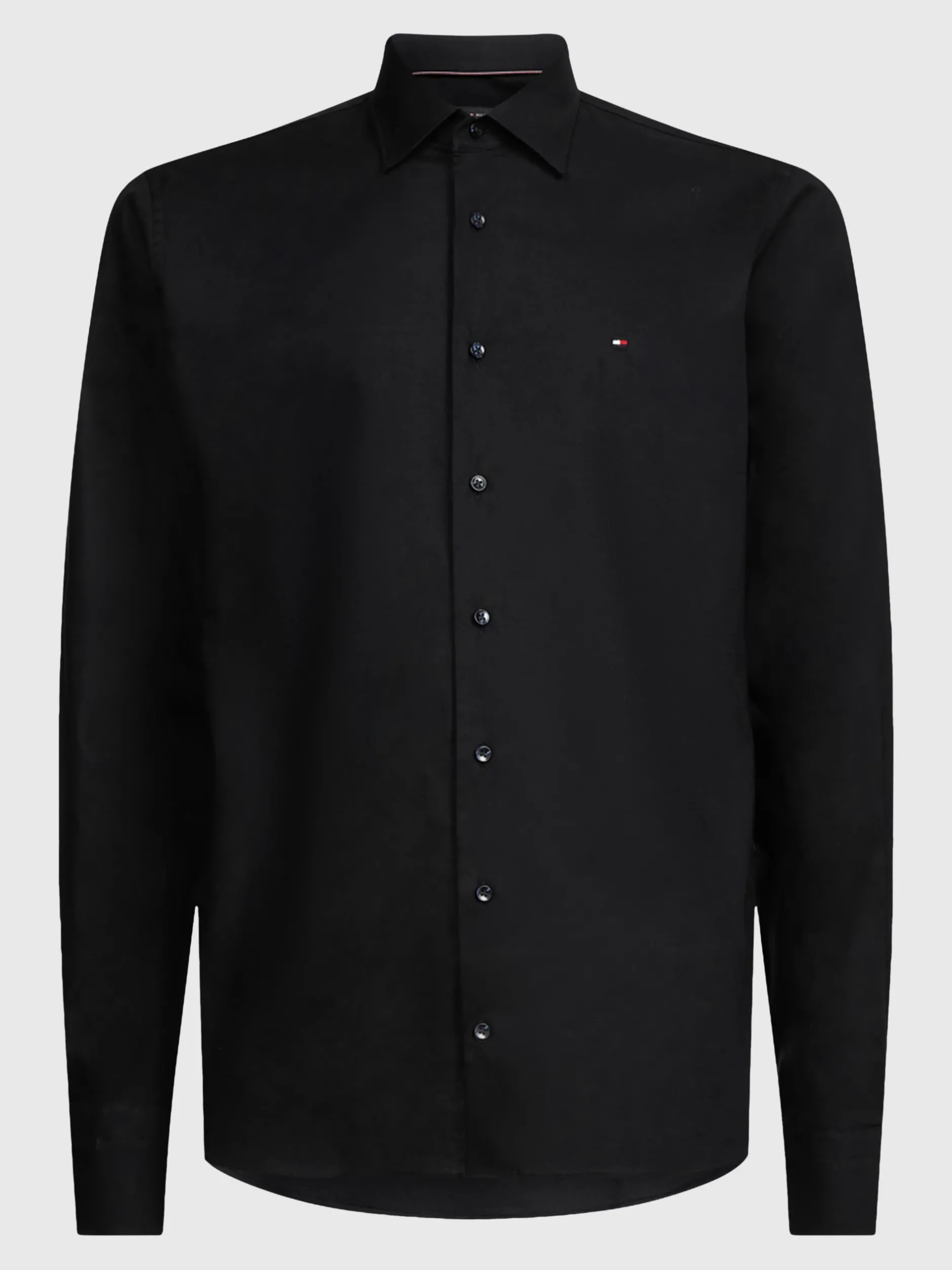 Koszule*Tommy Hilfiger Koszula Popelinowa TH Flex BLACK