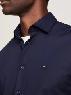 Koszule*Tommy Hilfiger Koszula Popelinowa TH Flex NAVY BLAZER