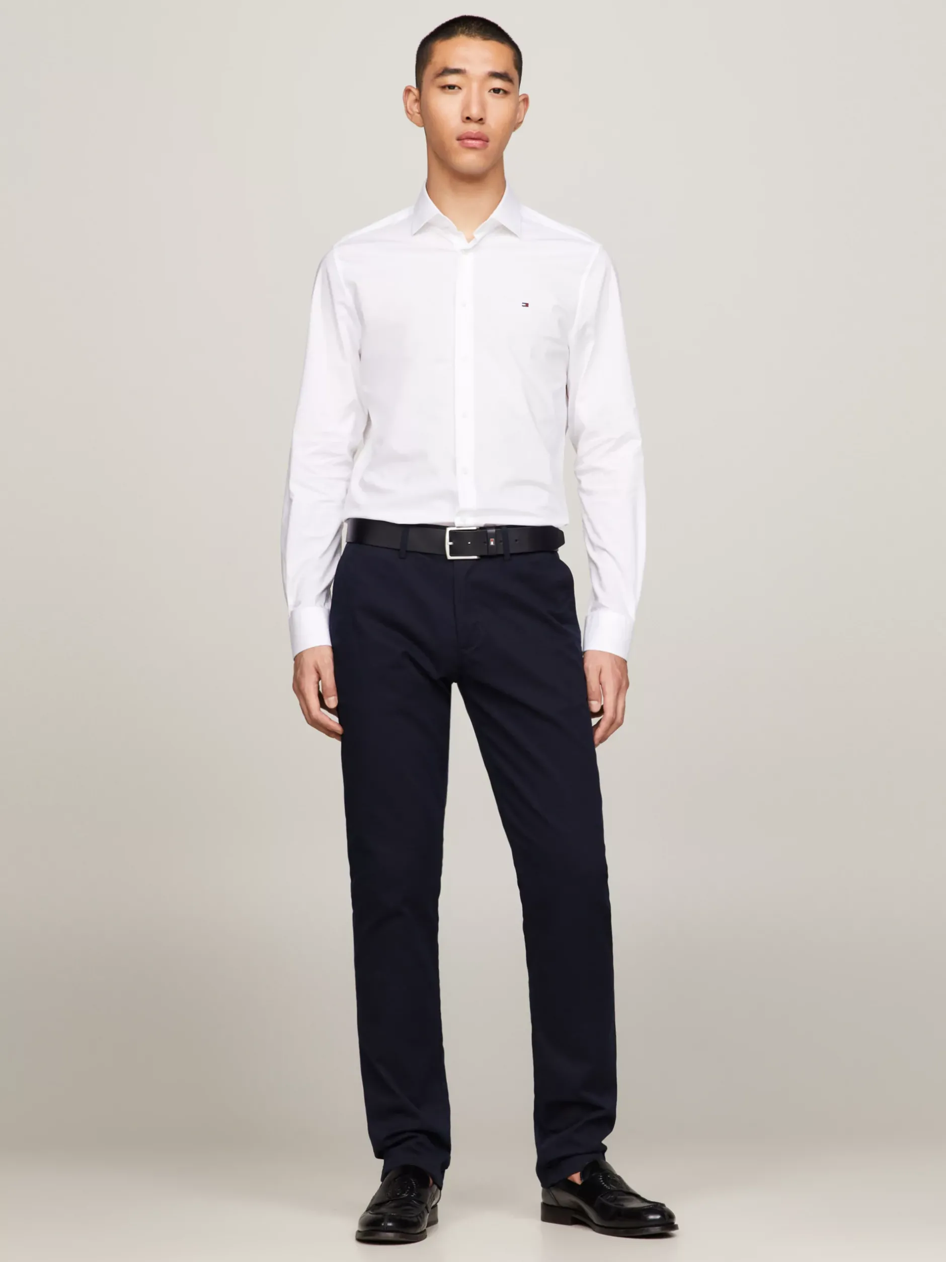 Koszule*Tommy Hilfiger Koszula Popelinowa TH Flex BRIGHT WHITE
