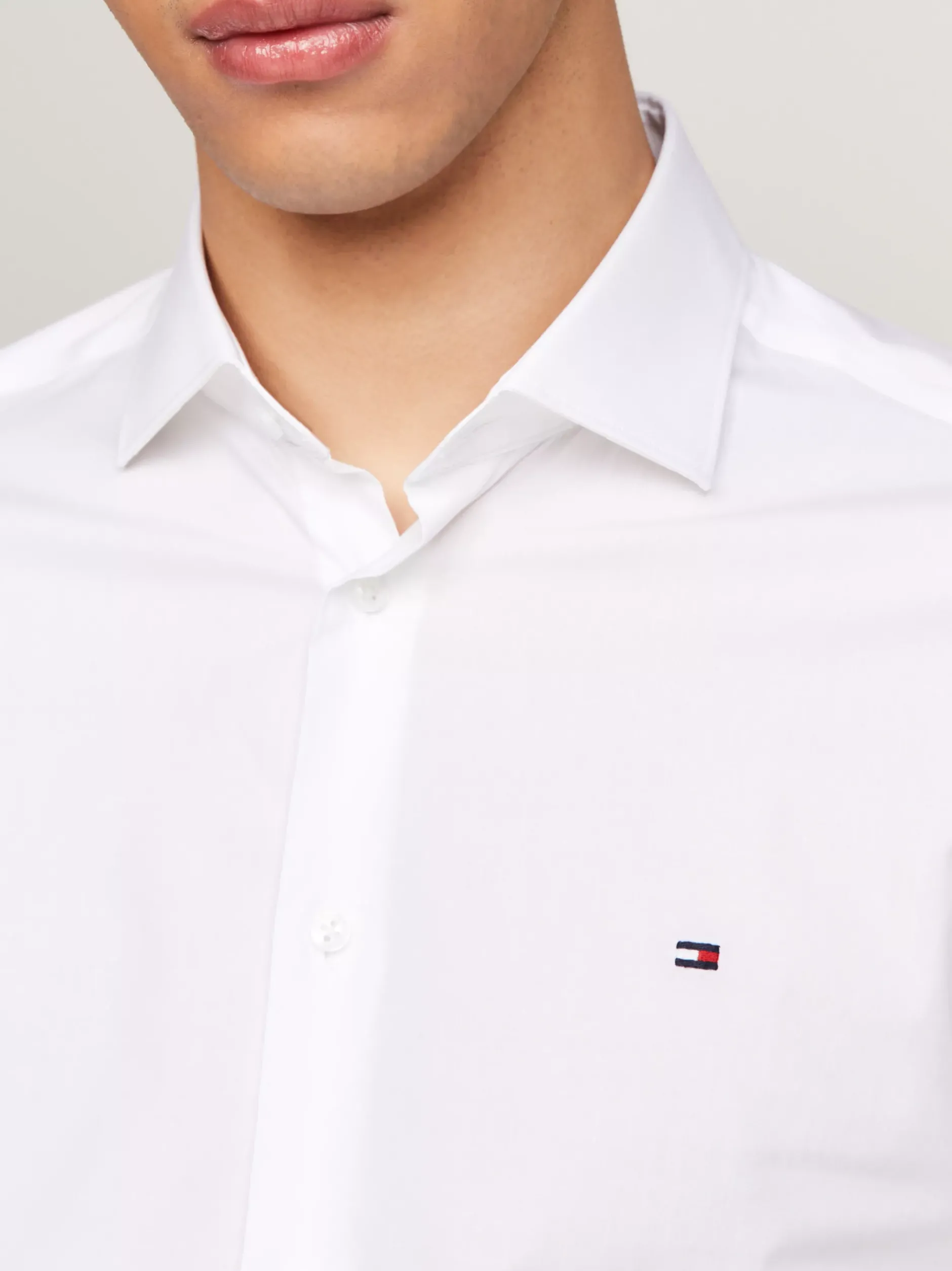 Koszule*Tommy Hilfiger Koszula Popelinowa TH Flex BRIGHT WHITE