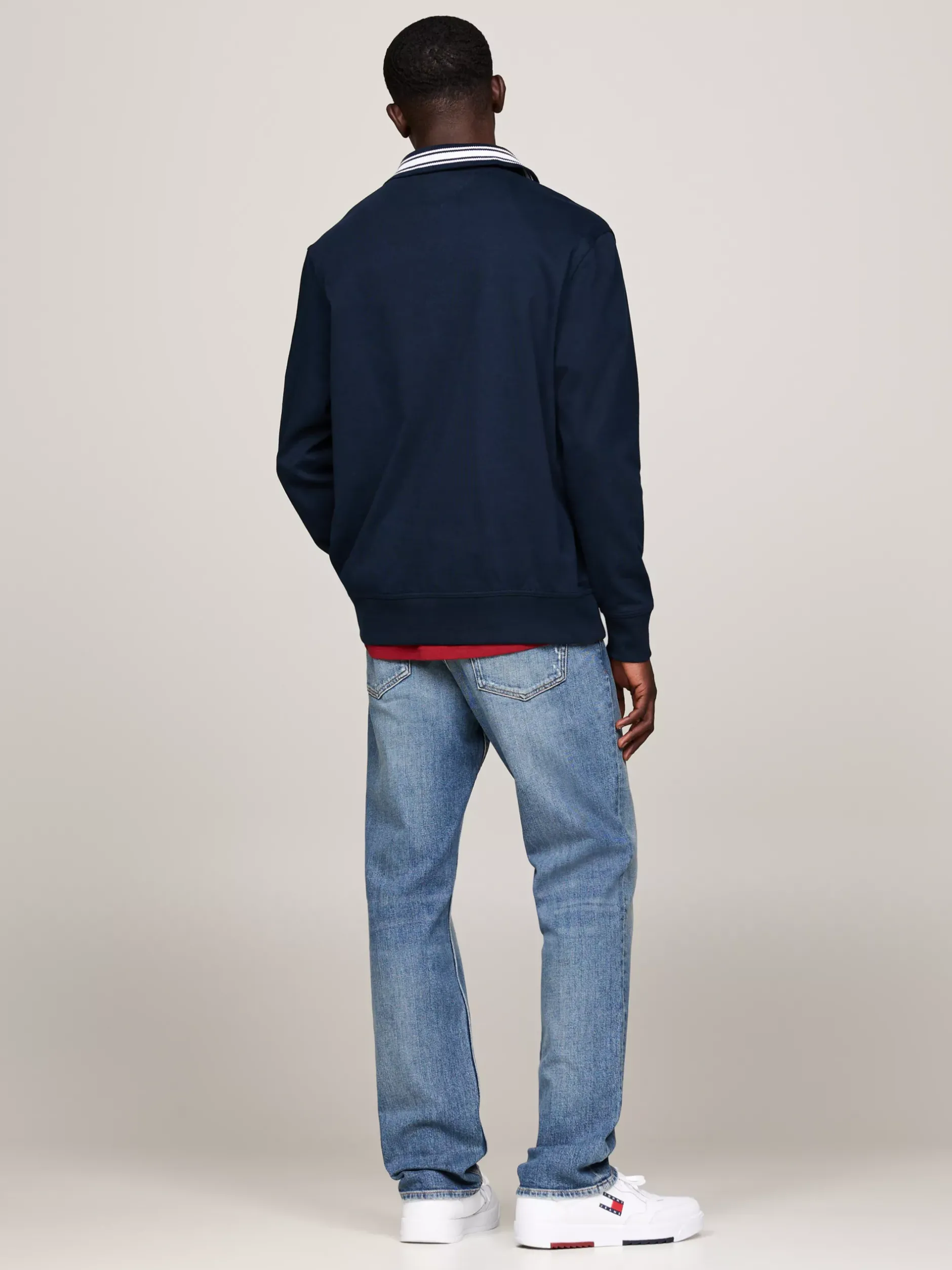 Koszulki Polo*Tommy Hilfiger Koszula Rugby O Kroju Oversize Z Emblematem DARK NIGHT NAVY