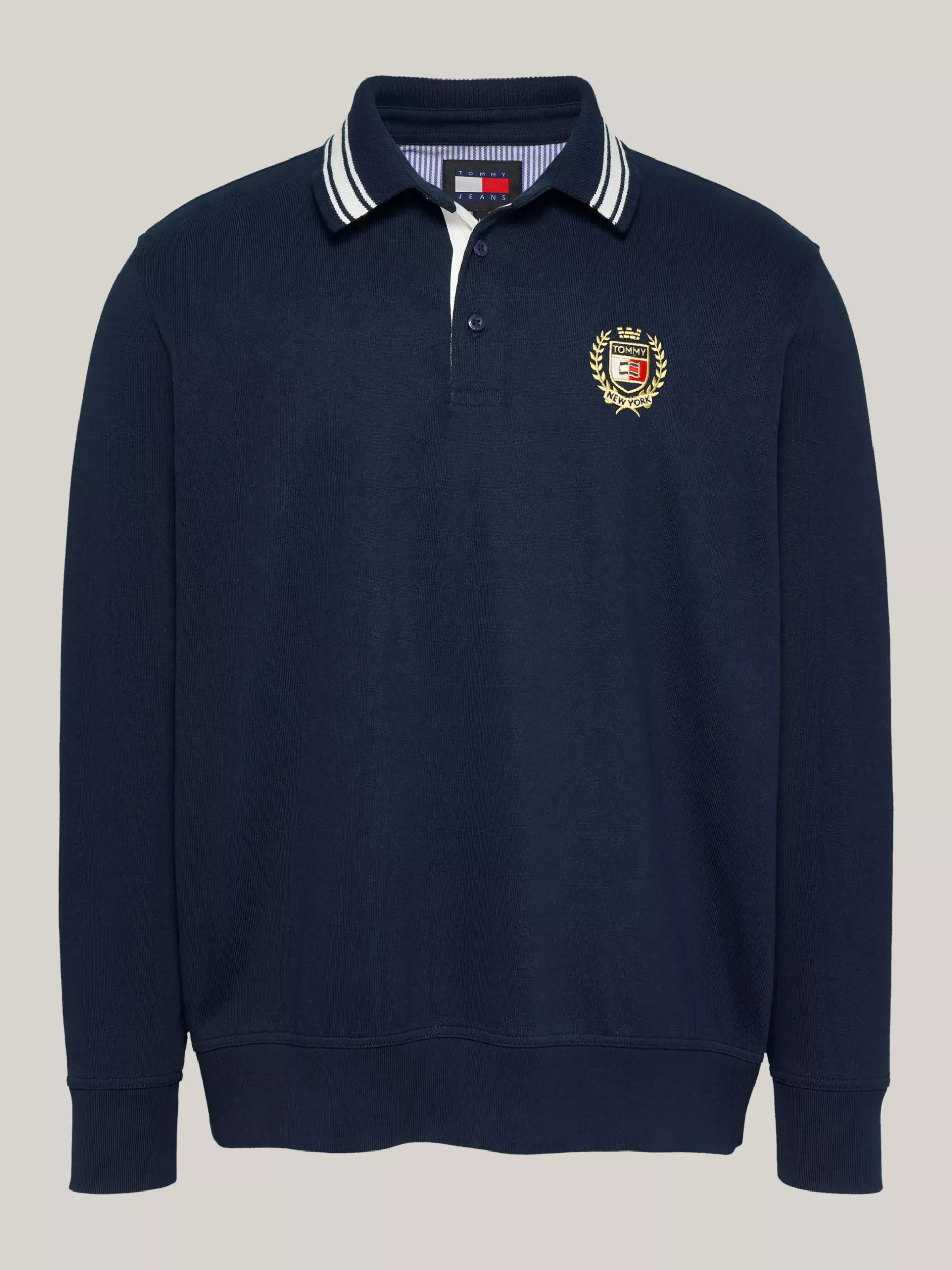 Koszulki Polo*Tommy Hilfiger Koszula Rugby O Kroju Oversize Z Emblematem DARK NIGHT NAVY