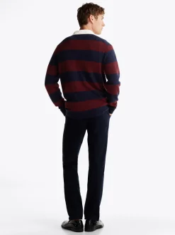 Swetry|Dzianina*Tommy Hilfiger Koszula Rugby O Luźnym Kroju Z Czystej Wełny DEEP ROUGE / DESERT SKY