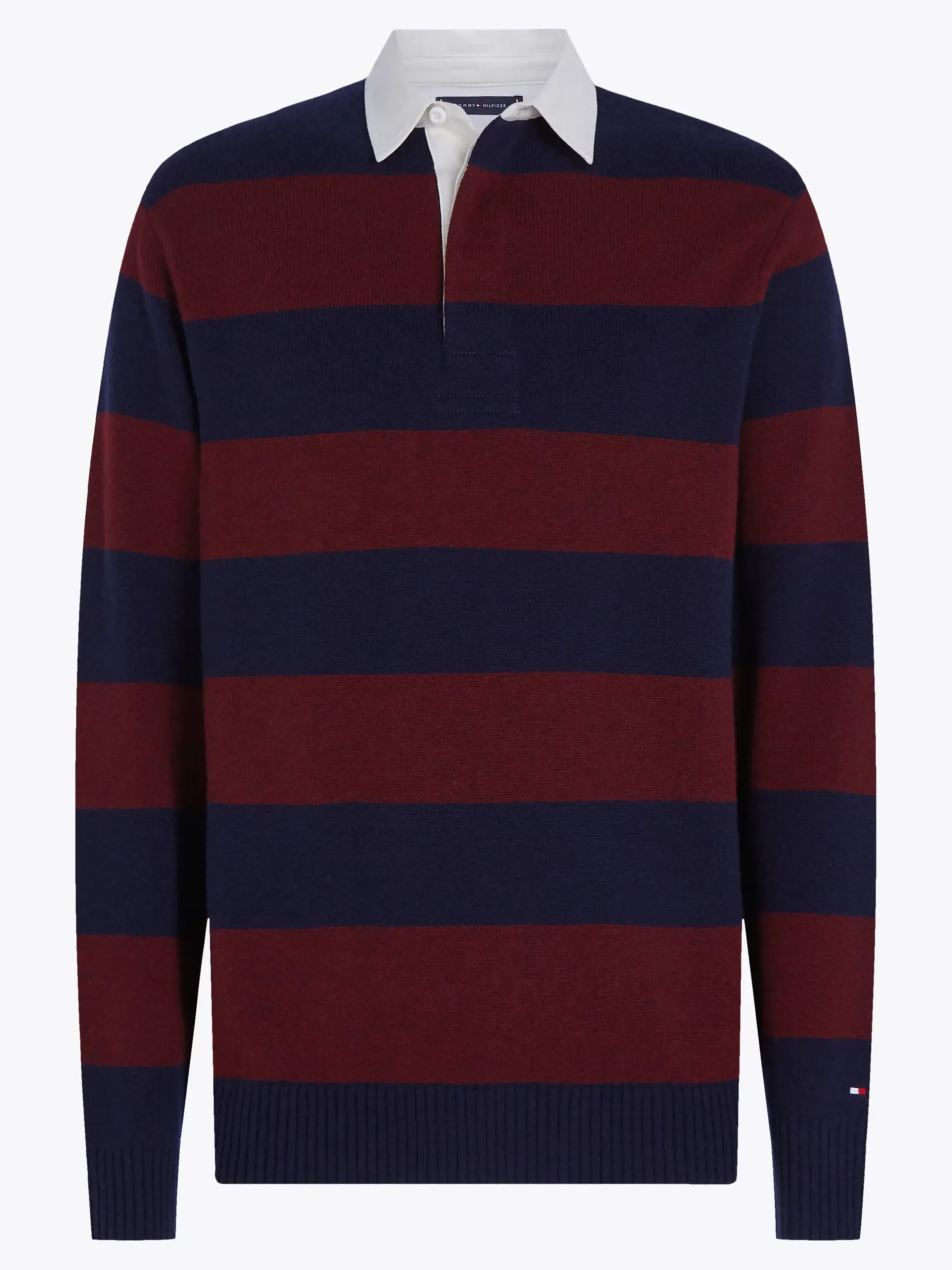 Swetry|Dzianina*Tommy Hilfiger Koszula Rugby O Luźnym Kroju Z Czystej Wełny DEEP ROUGE / DESERT SKY