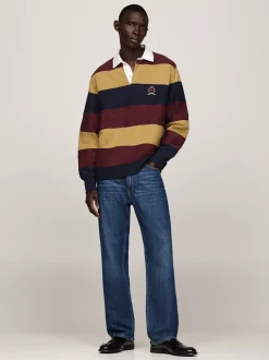 Bluzy Dresowe & Z Kapturem*Tommy Hilfiger Koszula Rugby Z Wyhaftowanym Emblematem MULTI