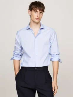 Koszule*Tommy Hilfiger Koszula Smart Casual O Wąskim Kroju W Paski TH CLASSIC BLUE STRIPE