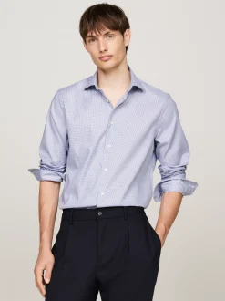 Koszule*Tommy Hilfiger Koszula Smart Casual O Wąskim Kroju W Kratkę TURBINE GREY CHECK