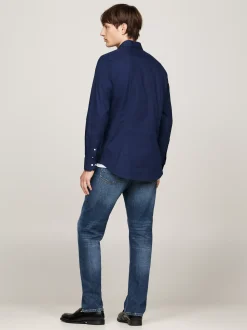 Koszule*Tommy Hilfiger Koszula Smart Casual Z Bawełny Dobby CARBON NAVY