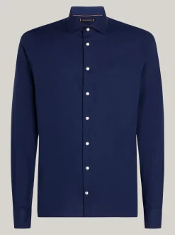 Koszule*Tommy Hilfiger Koszula Smart Casual Z Bawełny Dobby CARBON NAVY