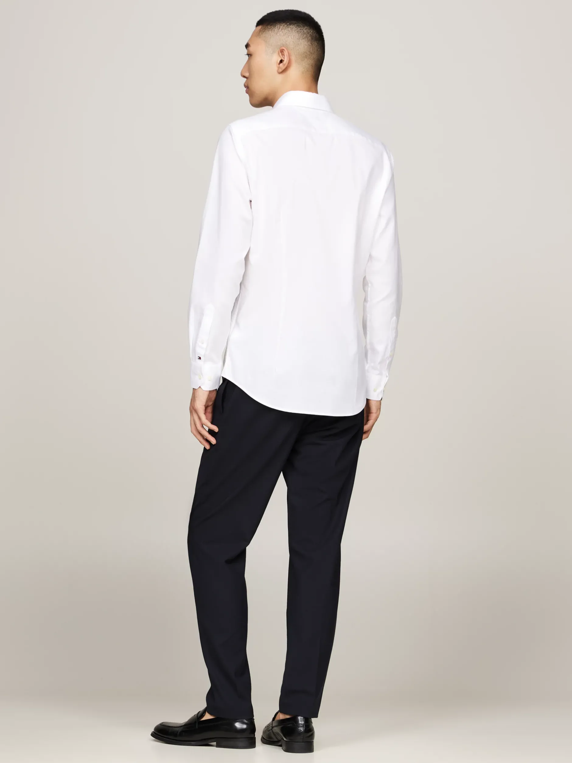 Koszule*Tommy Hilfiger Koszula Smart Casual Z Bawełny Dobby TH OPTIC WHITE