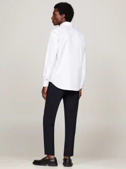 Koszule*Tommy Hilfiger Koszula Smart Casual Z Diagonalu OPTIC WHITE