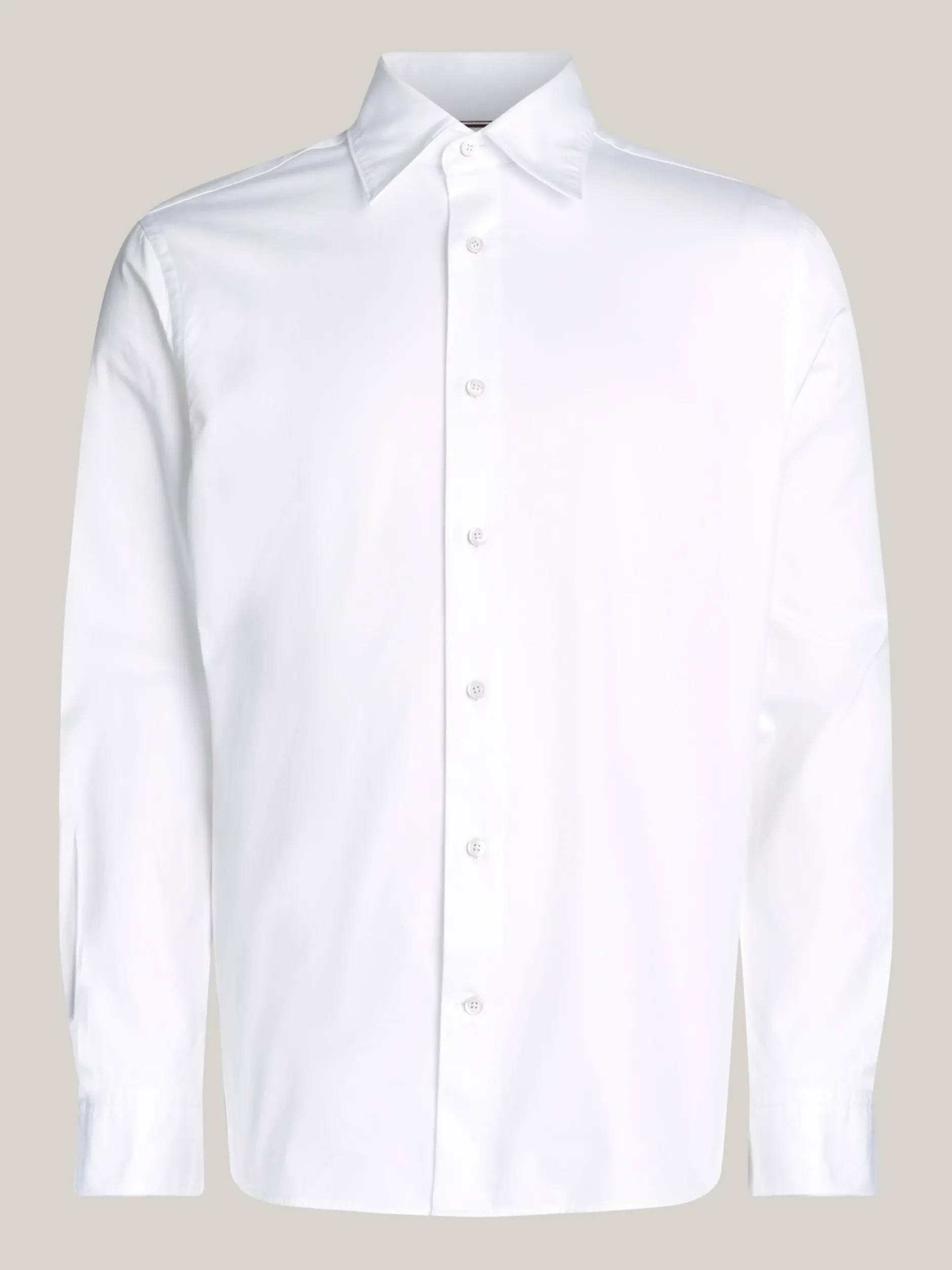 Koszule*Tommy Hilfiger Koszula Smart Casual Z Diagonalu OPTIC WHITE