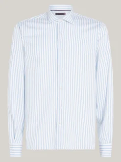 Koszule*Tommy Hilfiger Koszula TH Flex O Wąskim Kroju W Paski VESSEL BLUE / OPTIC WHITE