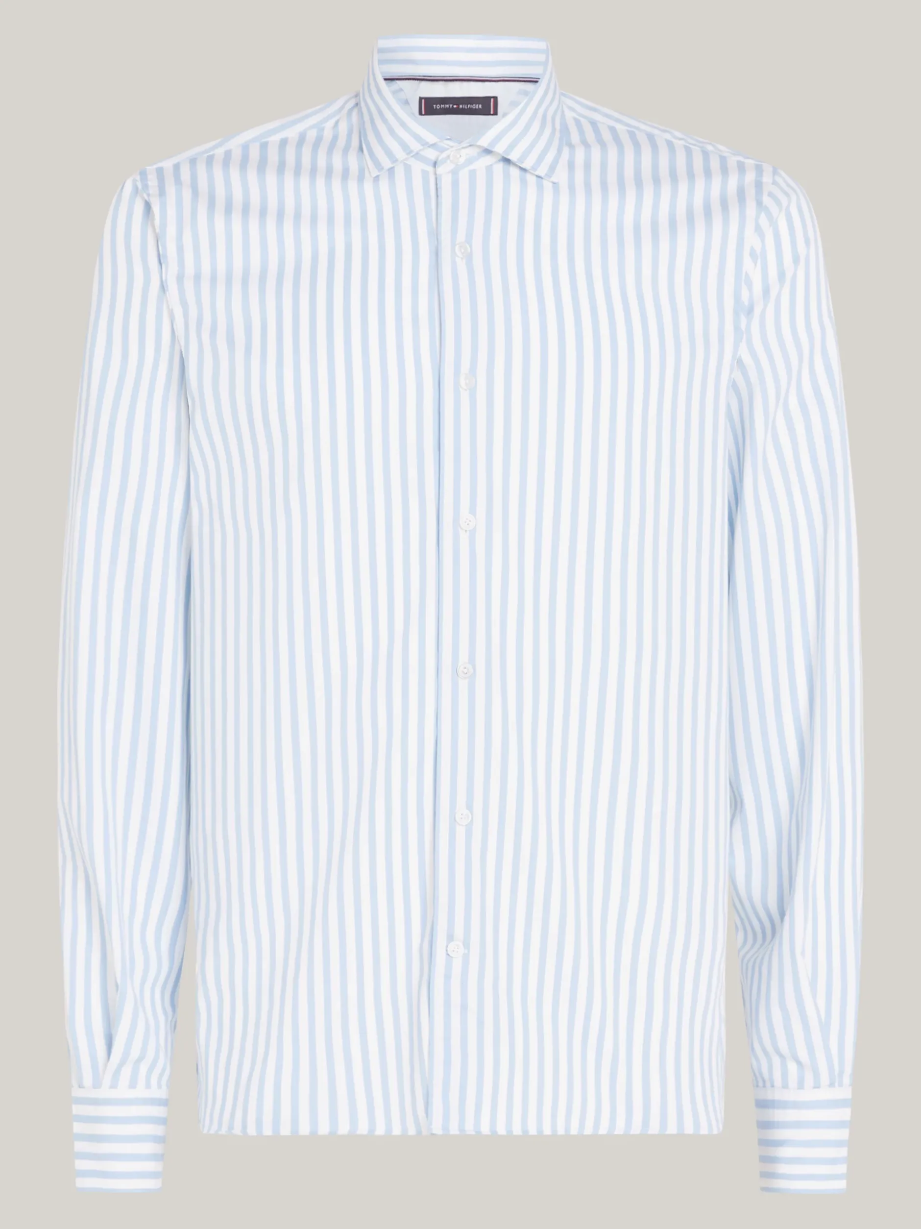 Koszule*Tommy Hilfiger Koszula TH Flex O Wąskim Kroju W Paski VESSEL BLUE / OPTIC WHITE