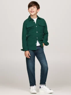 Koszule*Tommy Hilfiger Koszula Wierzchnia O Waflowej Fakturze ORNAMENTAL GREEN