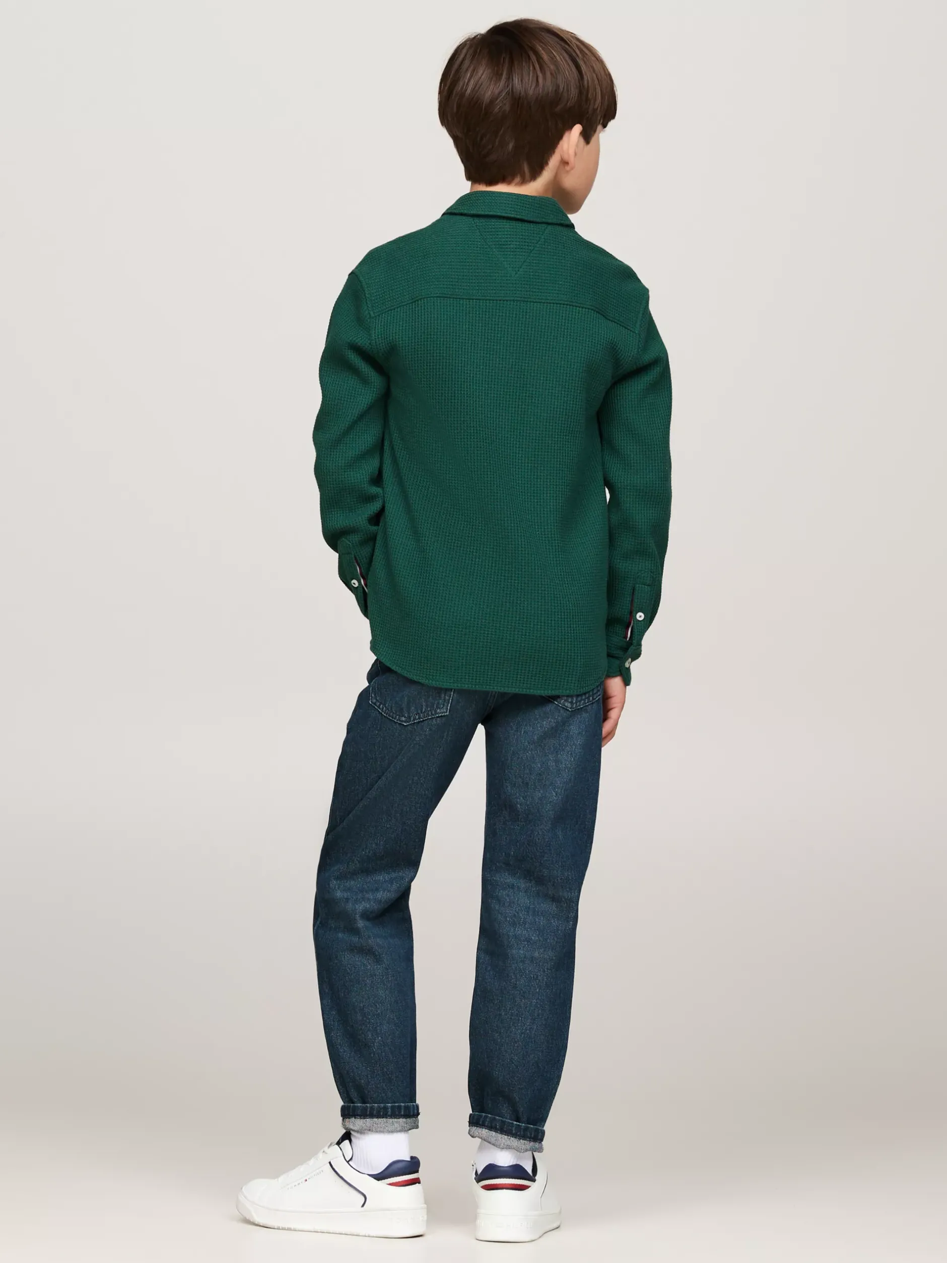 Koszule*Tommy Hilfiger Koszula Wierzchnia O Waflowej Fakturze ORNAMENTAL GREEN