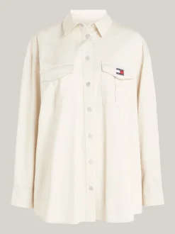 Koszule & Bluzki*Tommy Hilfiger Koszula Wierzchnia Z Kieszeniami Cargo NEWSPRINT