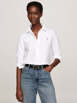 Koszule & Bluzki*Tommy Hilfiger Koszula Z Bawełny Oxford O Regularnym Kroju TH OPTIC WHITE