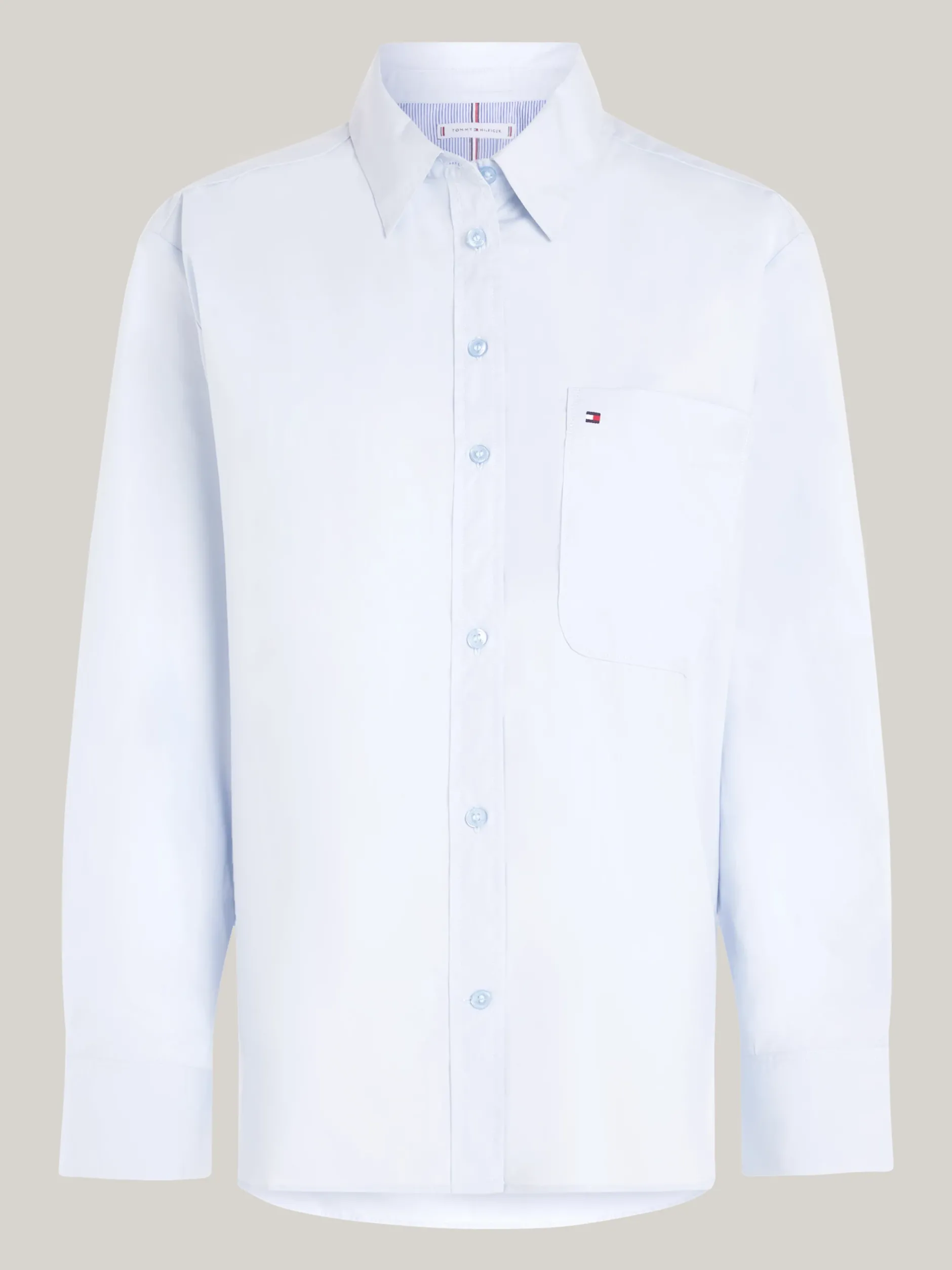 Koszule & Bluzki*Tommy Hilfiger Koszula Z Naszywaną Kieszenią I Flagą BREEZY BLUE