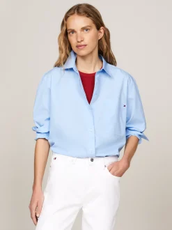 Koszule & Bluzki*Tommy Hilfiger Koszula Z Naszywaną Kieszenią I Flagą VESSEL BLUE