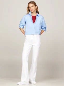 Koszule & Bluzki*Tommy Hilfiger Koszula Z Naszywaną Kieszenią I Flagą VESSEL BLUE