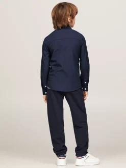 Koszule*Tommy Hilfiger Koszula Z Popeliny Bawełnianej Ze Stretchem TWILIGHT NAVY