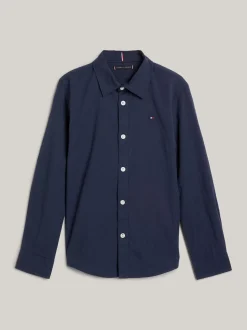 Koszule*Tommy Hilfiger Koszula Z Popeliny Bawełnianej Ze Stretchem TWILIGHT NAVY