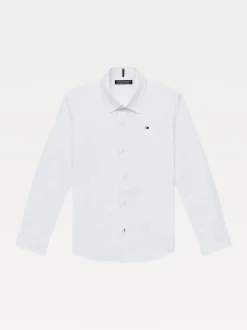 Koszule*Tommy Hilfiger Koszula Z Popeliny Bawełnianej Ze Stretchem WHITE
