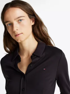 Koszule & Bluzki*Tommy Hilfiger Koszula Z Rozcięciami Na Mankietach BLACK