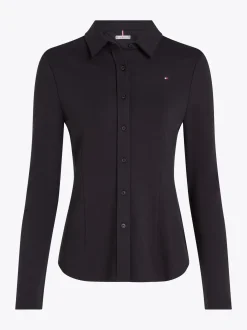 Koszule & Bluzki*Tommy Hilfiger Koszula Z Rozcięciami Na Mankietach BLACK