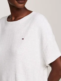 Piżamy & Odziez Nocna|Stroje Domowe*Tommy Hilfiger Koszulka Nocna Z Dżerseju TH Original ICE GREY HEATHER