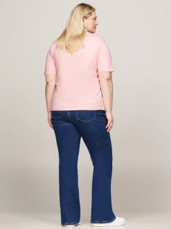 Koszulki Polo*Tommy Hilfiger Koszulka Polo Curve 1985 Collection DELICATE PINK