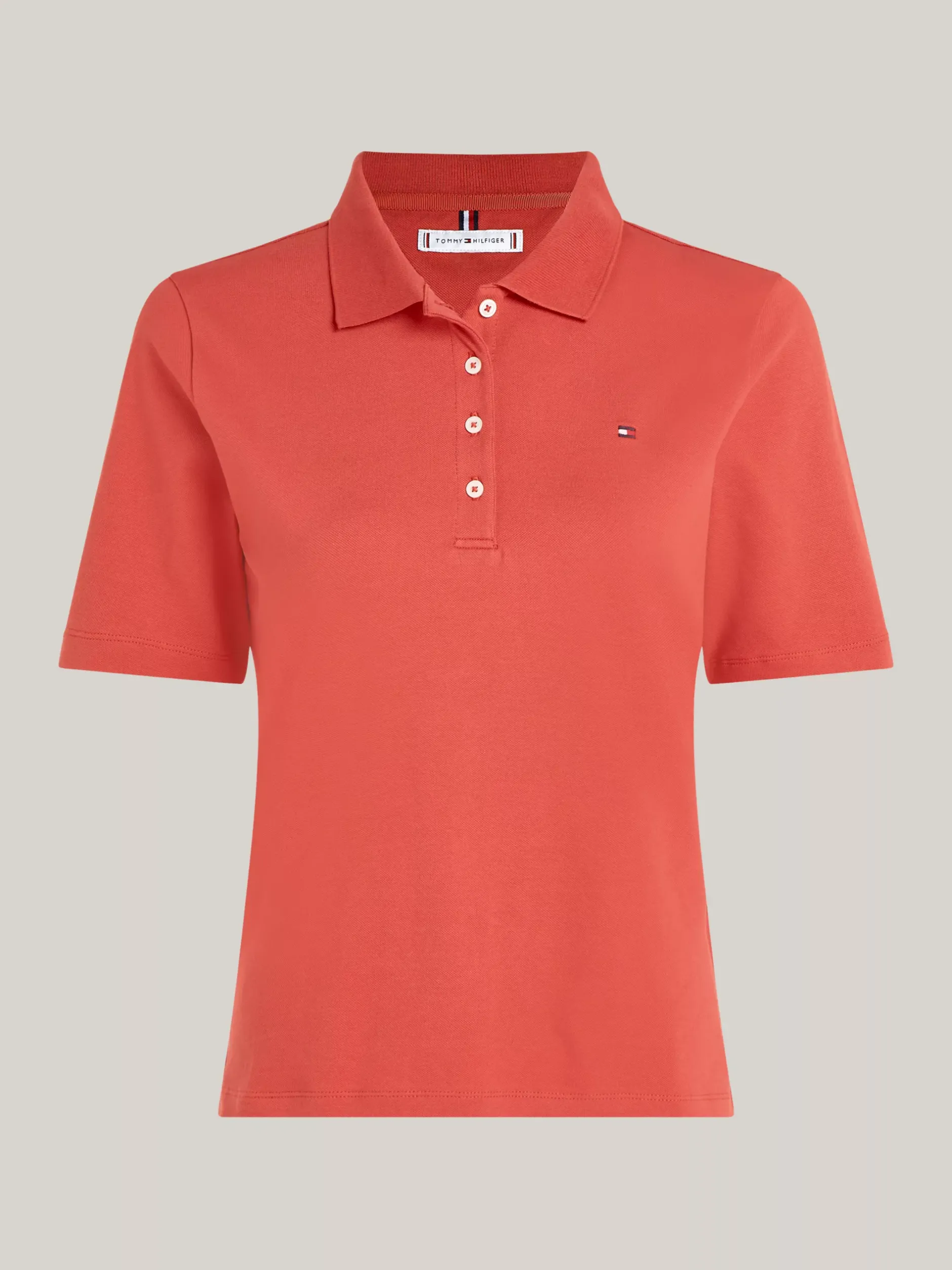 Koszulki Polo*Tommy Hilfiger Koszulka Polo Curve 1985 Collection TERRA RED