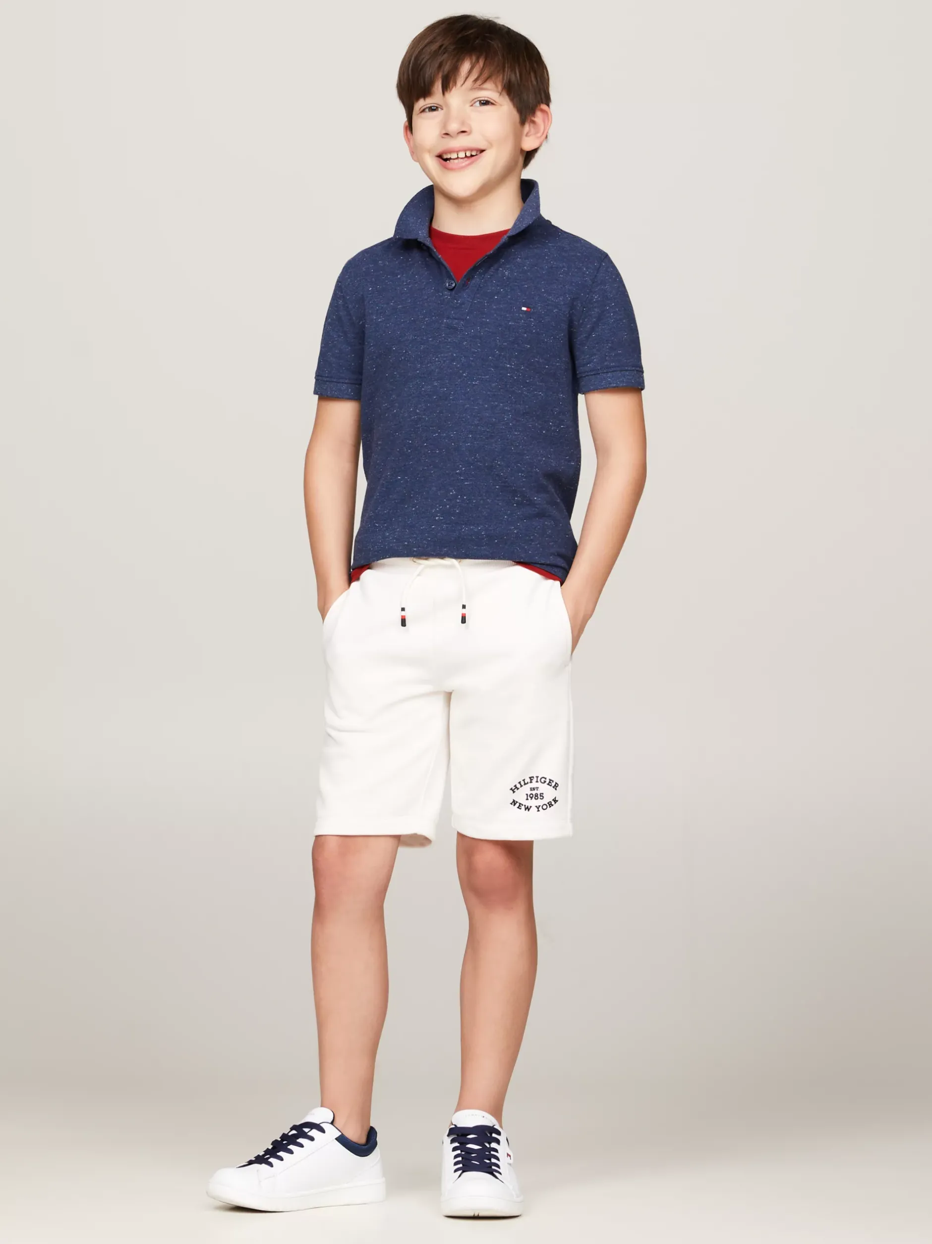 T-Shirty I Koszulki Polo*Tommy Hilfiger Koszulka Polo Hilfiger Monotype AEGEAN SEA HEATHER