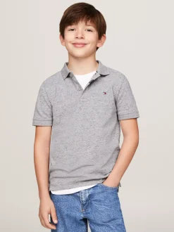 T-Shirty I Koszulki Polo*Tommy Hilfiger Koszulka Polo Hilfiger Monotype LIGHT GREY HEATHER