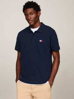 Koszulki Polo*Tommy Hilfiger Koszulka Polo O Regularnym Kroju Z Naszywką DARK NIGHT NAVY