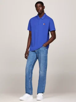 Koszulki Polo*Tommy Hilfiger Koszulka Polo O Regularnym Kroju Z Naszywką BRIGHT BLUE