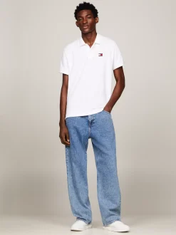 Koszulki Polo*Tommy Hilfiger Koszulka Polo O Regularnym Kroju Z Naszywką WHITE