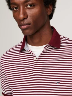 Koszulki Polo*Tommy Hilfiger Koszulka Polo O Regularnym Kroju Z Flagą 1985 Collection DEEP ROUGE / WHITE