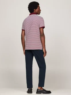 Koszulki Polo*Tommy Hilfiger Koszulka Polo O Regularnym Kroju Z Flagą 1985 Collection DEEP ROUGE / WHITE