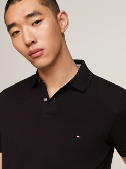 Koszulki Polo*Tommy Hilfiger Koszulka Polo O Regularnym Kroju Z Flagą 1985 Collection BLACK